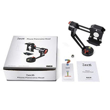 Load image into Gallery viewer, Zecti Tripod Head for Cell Phone CNC Aluminum Alloy 360 Degree Smooth Rotation All-Dimensional Angle Adjusting Video Head for Tripod Monopod Sliders