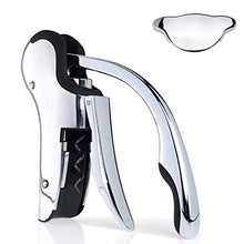 Load image into Gallery viewer, Stainless Steel Wine Opener Compact Vertical Corkscrew Wine Bottle Opener with Foil Cutter