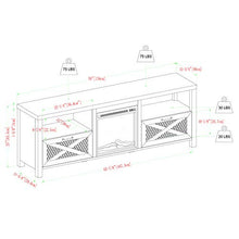 Load image into Gallery viewer, Walker Edison Furniture Company Modern Farmhouse X Wood Fireplace Universal Stand for TV's up to 80" Flat Screen Living Room Storage Shelves Entertainment Center, 70 Inch, Grey Wash