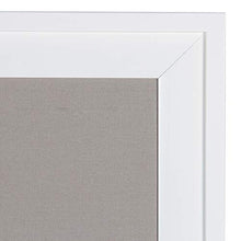 Load image into Gallery viewer, DesignOvation Bosc Framed Gray Linen Fabric Pinboard, 23.5x29.5, White