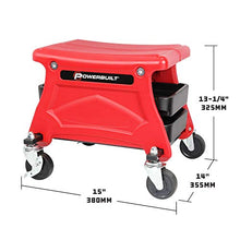 Load image into Gallery viewer, Powerbuilt Heavy Duty Compact Rolling Seat with Storage Trays - 240283,Red