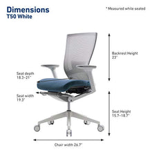Load image into Gallery viewer, SIDIZ T50 Highly Adjustable Ergonomic Office Chair (TNB500LDA): Advanced Mechanism for Customization/Extreme Comfort, Ventilated Mesh Back, Lumbar Support, 3D Arms, Seat Slide/Slope (Blue)