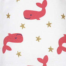 Load image into Gallery viewer, GERBER Baby Girls 4-Pack Short Sleeve Onesies Bodysuits, White Crab, 6-9 Months