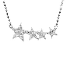 Load image into Gallery viewer, Dazzlingrock Collection 0.35 Carat (ctw) 10K Round Diamond Ladies Shooting Star Pendant (Silver Chain Included) 1/3 CT, White Gold
