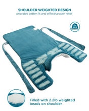 Load image into Gallery viewer, Comfytemp Weighted Heating Pad for Back Pain Relief, 22"x33" XXL Large Electric Heating Pad for Neck and Shoulders with 3 Heat Settings, 2H Auto-Off, Back Heated Wrap for Cramps - Washable