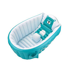 Load image into Gallery viewer, SHXKUAN Inflatable Bathing Tub for Toddler,Non Slip Safety Thick Cushion Central Seat,Portable Travel Seat Baths Baby Swimming Pool for 0-5 Year(Blue)
