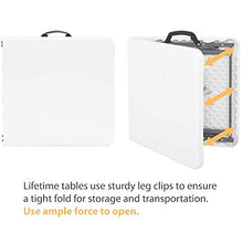 Load image into Gallery viewer, Lifetime Height Adjustable Craft Camping and Utility Folding Table, 4 ft, 4'/48 x 24, White Granite