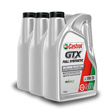 Load image into Gallery viewer, Castrol GTX Full Synthetic 0W-20 Motor Oil, 5 Quart Jug (Pack of 3)