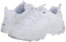 Load image into Gallery viewer, Skechers Sport Women's D'Lites Memory Foam Lace-up Sneaker,White Silver,8 W US