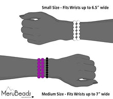 Load image into Gallery viewer, MeruBeads Small Size - Faceted Obsidian Wrap Bracelet for Women - Obsidian Bracelet - Obsidian Faceted Bracelet for Women