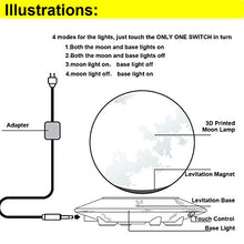 Load image into Gallery viewer, VGAzer Magnetic Levitating Moon Lamp Night Light Floating and Spinning in Air Freely with Gradually Changing LED Lights Between Yellow and White for Home,Office Decor,Unique Holiday Gifts,Night Light