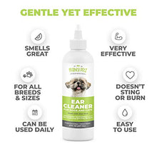 Load image into Gallery viewer, Mighty Petz Dog Ear Cleaner Solution – Pet Ear Wash to Support Infection Prone Ears and Remove Wax, Debris & Odor. Vet Formulated & Gentle Otic Cleaning Drops fror Dogs. Cucumber & Melon, Large 8 oz