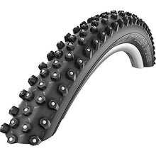 Load image into Gallery viewer, SCHWALBE Ice Spiker Pro 67TPI 35-55PSI Folding Winte Tubeless Ready Snakeskin Bike Tires, 26x2.35, Black