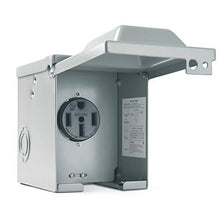 Load image into Gallery viewer, MICTUNING 50 Amp 125/250 Volt RV Power Outlet Box, Electrical NEMA 14-50R Receptacle Panel Enclosed Lockable Weatherproof Outdoor Electric Car Generator for RV Camper Travel Trailer Motorhome