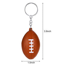 Load image into Gallery viewer, Blulu 20 Pack Football Keychains for Party Favors, School Carnival Reward, Party Bag Gift Fillers (Football Keychains, 20 Pack)