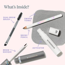 Load image into Gallery viewer, Wonderskin Eyebrow Pencil Tint Kit - Long-lasting Brow Gel Tint Pen - Blading Waterproof Brow Masque and Touch-Up Pomade Pencil. Alcohol-Free Microblading Alternative with Natural Looking Results