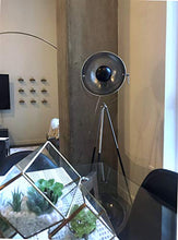 Load image into Gallery viewer, Kira Home Sulis 58" Industrial Modern Tripod Floor Lamp + 9W LED Bulb (Energy Efficient/Eco-Friendly), Leather Accent Legs, Satellite Shade, Brushed Nickel Finish