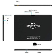 Load image into Gallery viewer, 10.1 inch Tablet, Octa-Core Processor, Android 9.0 Pie, 32GB Storage, ZONKO 1200x1920 IPS HD Display Best for Watch Movie and Photo, 2.4GHZ-5GHZ WiFi, Black