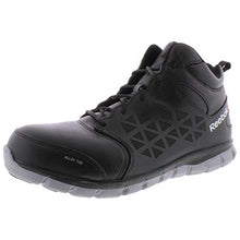 Load image into Gallery viewer, Reebok Work Men's Sublite Cushion Work RB4142 Safety Toe Athletic Mid Cut, Black , 12 W US