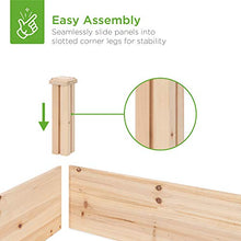 Load image into Gallery viewer, Best Choice Products 96x24x10in Outdoor Wooden Raised Garden Bed Planter for Vegetables, Grass, Lawn, Yard - Natural