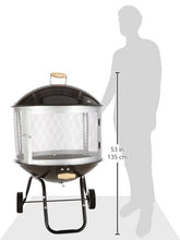 Load image into Gallery viewer, Bessemer 01471 28" Patio Fireplace, Black and Silver