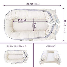 Load image into Gallery viewer, Organic Newborn Lounger | Water-Resistant Baby Nest | for Infants & Toddlers 0-12 Month | for Girls and Boys | (Pink)