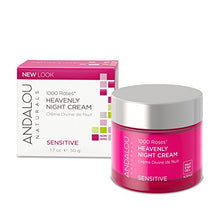 Load image into Gallery viewer, Andalou Naturals Heavenly Night Cream 1000 Roses, Sensitive Skin Moisturizer for Face, Enriched with Hyaluronic Acid & Aloe Vera, 1.7 Ounce