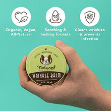 Load image into Gallery viewer, Natural Dog Company Wrinkle Balm (2-oz tin) | Healing and Soothing Balm | All-Natural and Organic | Vegan and Veterinarian-Approved | for Face Wrinkles and Skin Folds | Ideal for Bulldogs and Pugs
