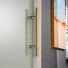 Load image into Gallery viewer, WOODBRIDGE PLUMBING_FIXTURE MBSDC4876-BG Frameless Sliding Shower, 44"-48" Width, 76" Height, 3/8" (10 mm) Clear Tempered Glass, Finish, Designed for Smooth Door Closing. Brushed Gold