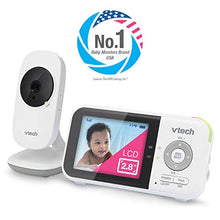 Load image into Gallery viewer, VTech VM819 Video Baby Monitor with 19Hour Battery Life 1000ft Long Range Auto Night Vision 2.8β Screen 2Way Audio Talk Temperature Sensor Power Saving Mode and Lullabies, White