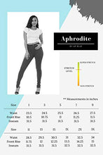 Load image into Gallery viewer, Aphrodite High Waisted Jeans for Women - High Rise Waist Skinny Womens Jeans with Round Back Pockets 1166 Turquoise 7