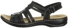 Load image into Gallery viewer, Clarks Women's Leisa Janna Sandal, Black Leather, 80 M US