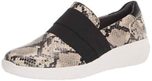 Load image into Gallery viewer, Clarks Women's Kayleigh River Loafer, Taupe Synthetic Snake, 8
