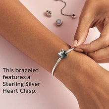 Load image into Gallery viewer, Pandora Jewelry Moments Heart Clasp Snake Chain Charm Sterling Silver Bracelet, 6.7"