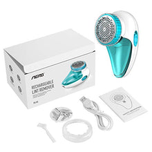Load image into Gallery viewer, Aerb Fabric Shaver, Electric Sweater Shaver, Lint Remover Defuzzer with 2-Speeds, 2 Replaceable Stainless Steel 3-Blades, Rechargeable Battery Operated (Tale White)
