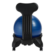 Load image into Gallery viewer, Gaiam Classic Balance Ball Chair – Exercise Stability Yoga Ball Premium Ergonomic Chair for Home and Office Desk with Air Pump, Exercise Guide and Satisfaction Guarantee, Blue