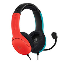 Load image into Gallery viewer, PDP Gaming LVL40 Stereo Headset with Mic for Nintendo Switch - PC, iPad, Mac, Laptop Compatible - Noise Cancelling Microphone, Lightweight, Soft Comfort On Ear Headphones - Mario Red & Blue
