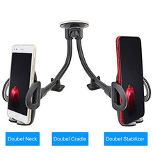 Load image into Gallery viewer, Kolasels Dual Phone Holder for Car , Phone Mount for Truck Windshield/Dashboard Compatible with iPhone 11/Xs/Xr/X/8 Plus/8/7/6, Samsung Note 10+/10/9/8/7, HTC, LG and More 3.5-6.5 inch Cell Phone