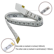 Load image into Gallery viewer, Soft Tape Measure Double Scale Body Sewing Flexible Ruler for Weight Loss Medical Body Measurement Sewing Tailor Craft Vinyl Ruler, Has Centimetre Scale on Reverse Side 60-inch(White)