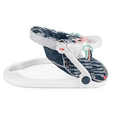 Load image into Gallery viewer, Fisher-Price Sit-Me-Up Floor Seat with Tray - Navy Garden, Infant Chair