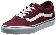 Load image into Gallery viewer, Vans Women's WM Ward Sneaker, Red ((Canvas) Burgundy Olq), 8