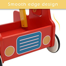 Load image into Gallery viewer, Red Aircraft Wooden Baby Push Walker - 2-in-1 Toddler Push & Pull Toys Learning Walker Stroller Walker with Wheels for Baby Girls Boys 1-3 Years Old
