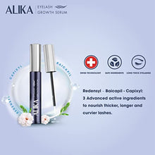 Load image into Gallery viewer, ALIKA Natural Cruelty Free Eyelash Growth Serum | Brow Enhancer for Thicker, Longer and Luscious Lashes with Redensyl & Natural Growth Peptides