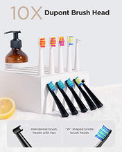 Load image into Gallery viewer, Fairywill Dual Sonic Electric Toothbrushes for Adults & Kids - 10 Brush Heads 2 Travel Cases Included, 5 Modes with Smart Timer, Rechargeable Whitening Toothbrush USB Charging Lasts 30 Days