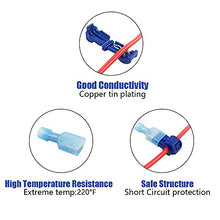 Load image into Gallery viewer, (60 Pcs/ 30 Pairs) MCIGICM T-Tap Wire Connectors, T Tap Electrical Connectors Quick Wire Splice Taps and Insulated Male Quick Disconnect Terminal