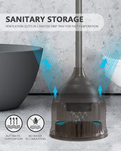 Load image into Gallery viewer, YANXUS Toilet Plunger with Holder, Efficient Plungers for Bathroom, Hideaway Toilet Plunger Heavy Duty, Drip-Free Toilet Bowl Plunger with Cover