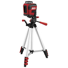 Load image into Gallery viewer, SKIL 65ft. 360° Red Self-Leveling Cross Line Laser Level with Horizontal and Vertical Lines Rechargeable Lithium Battery with USB Charging Port, Compact Tripod & Carry Bag Included - LL932201