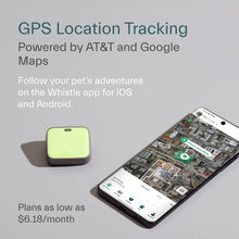 Load image into Gallery viewer, Whistle GO Explore GPS + Health + Fitness Dog Tracker Plus Health & Fitness Monitor, Waterproof, Safe Place Escape Alerts, Built-in Light, Fits on Dog Collar, for Dogs 25 lbs and up Green