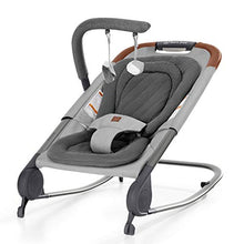 Load image into Gallery viewer, born free KOVA Baby Bouncer - Baby Rocker with Two Modes of Use, Removable Toys and Compact Fold for Storage or Travel - Easy to Clean, Machine Washable Fabrics, Grey