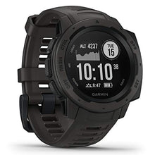 Load image into Gallery viewer, Garmin Instinct, Rugged Outdoor Watch with GPS, Features GLONASS and Galileo, Heart Rate Monitoring and 3-Axis Compass, Graphite